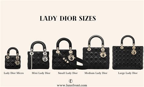 lady dior sizes cm|lady dior size comparison.